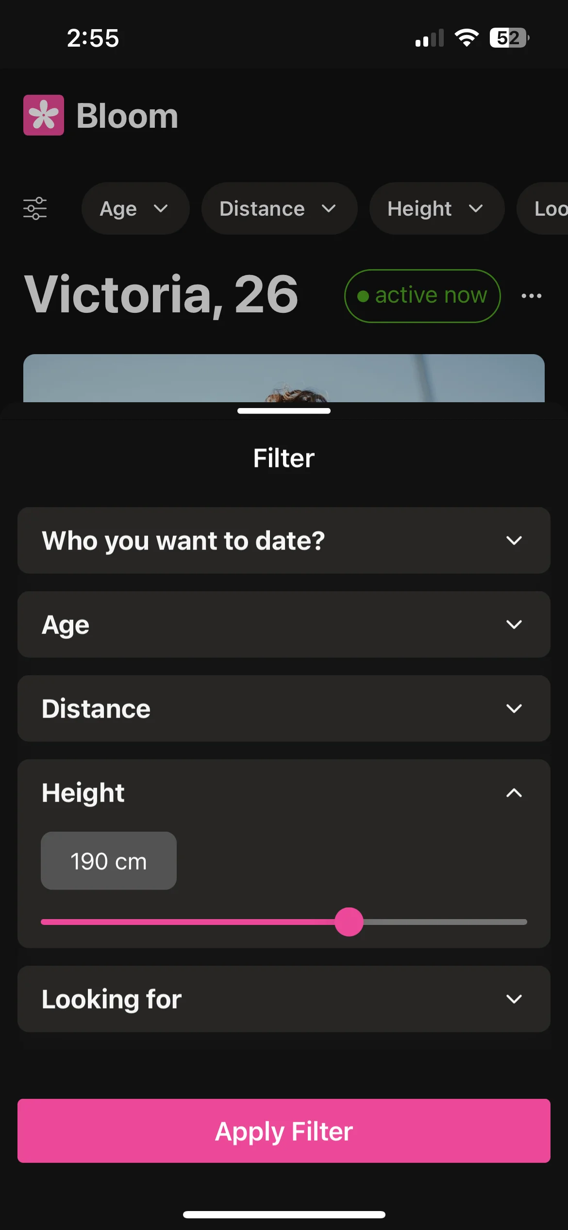 React Native dating app activity workout