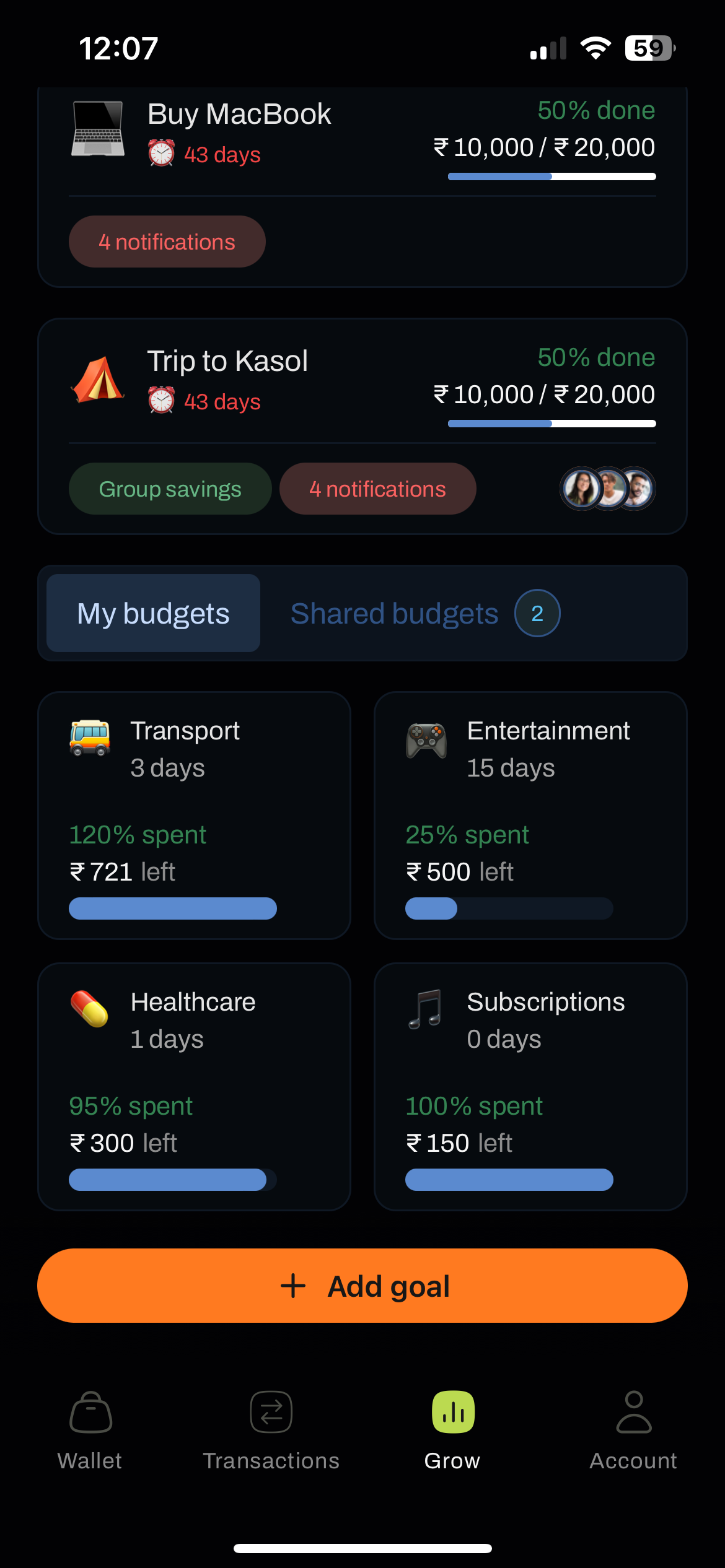 finance app budget