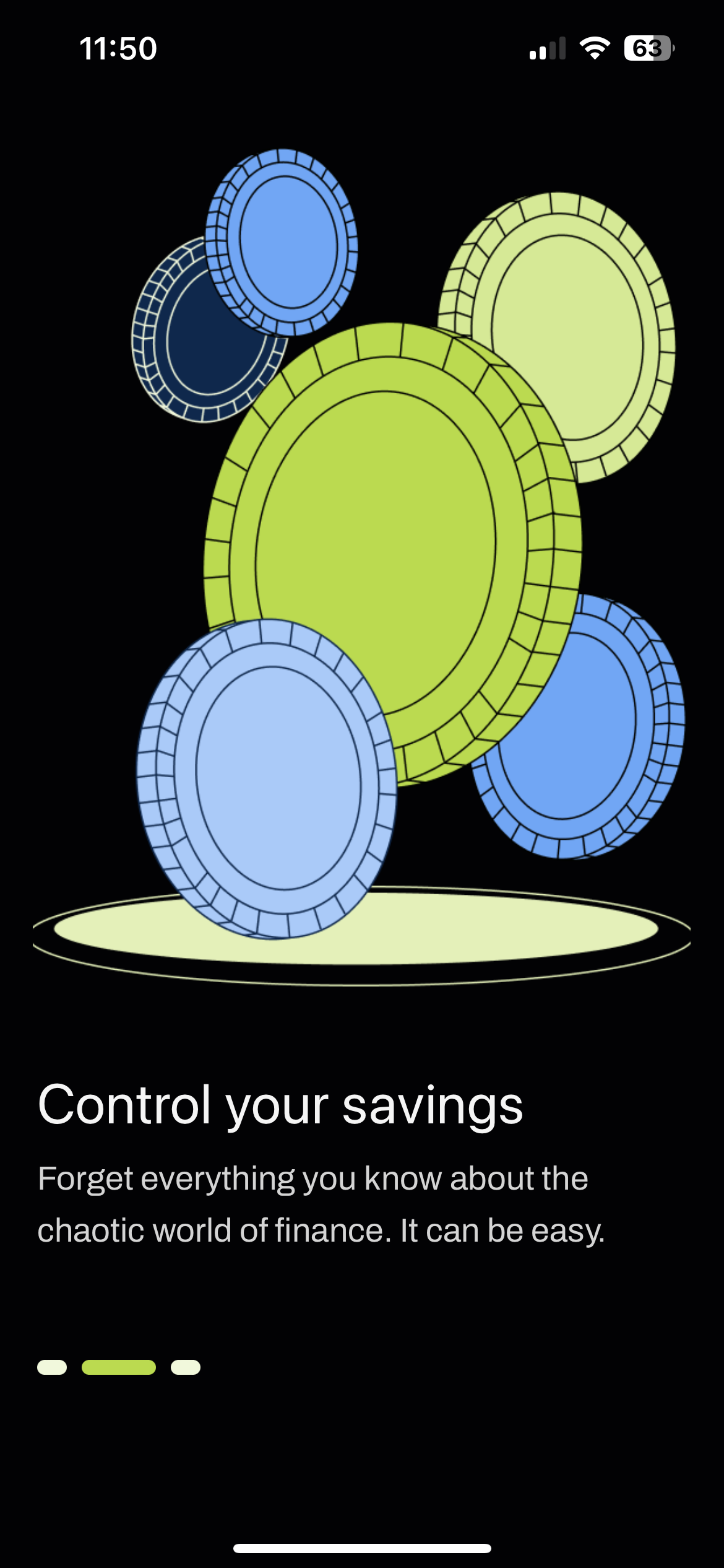 finance app onboarding get started