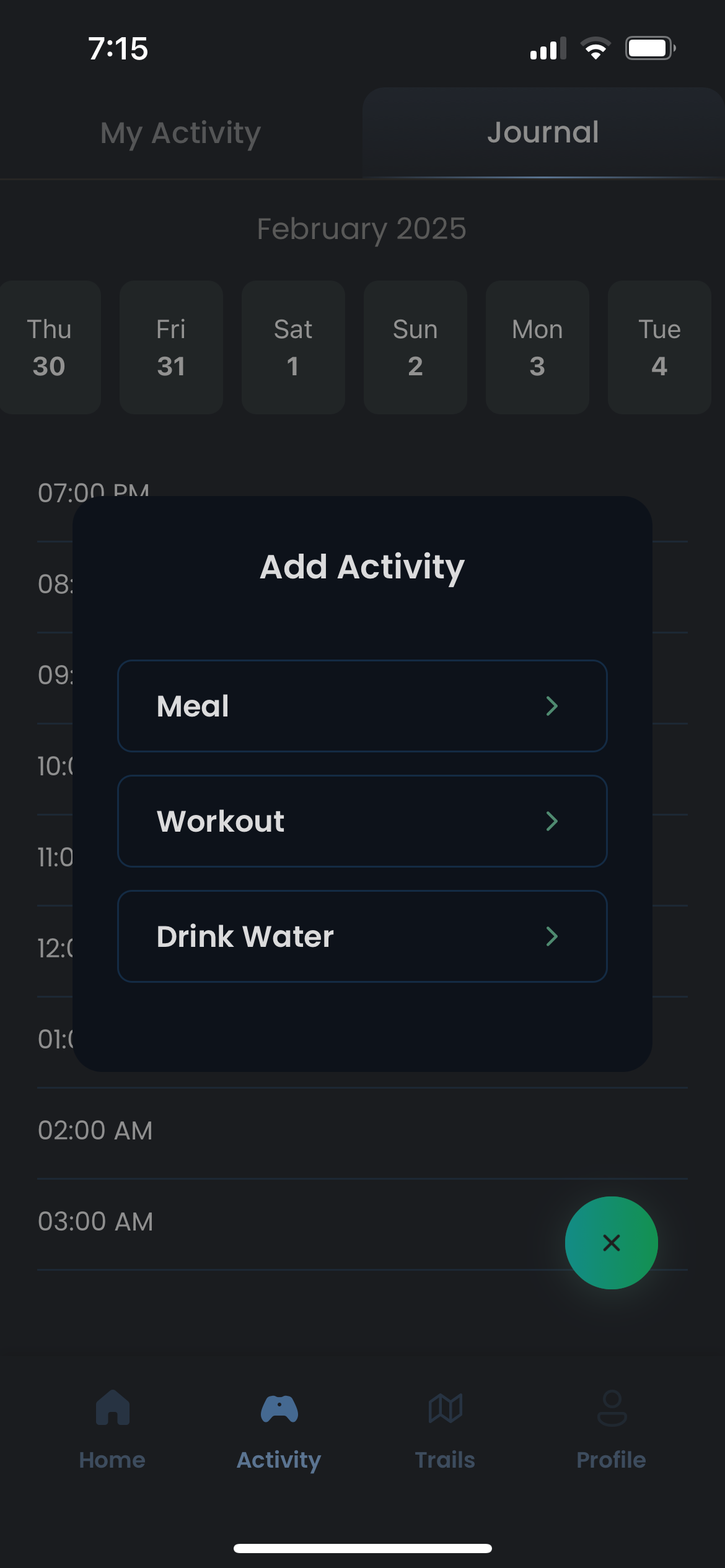 fitness app activity workout