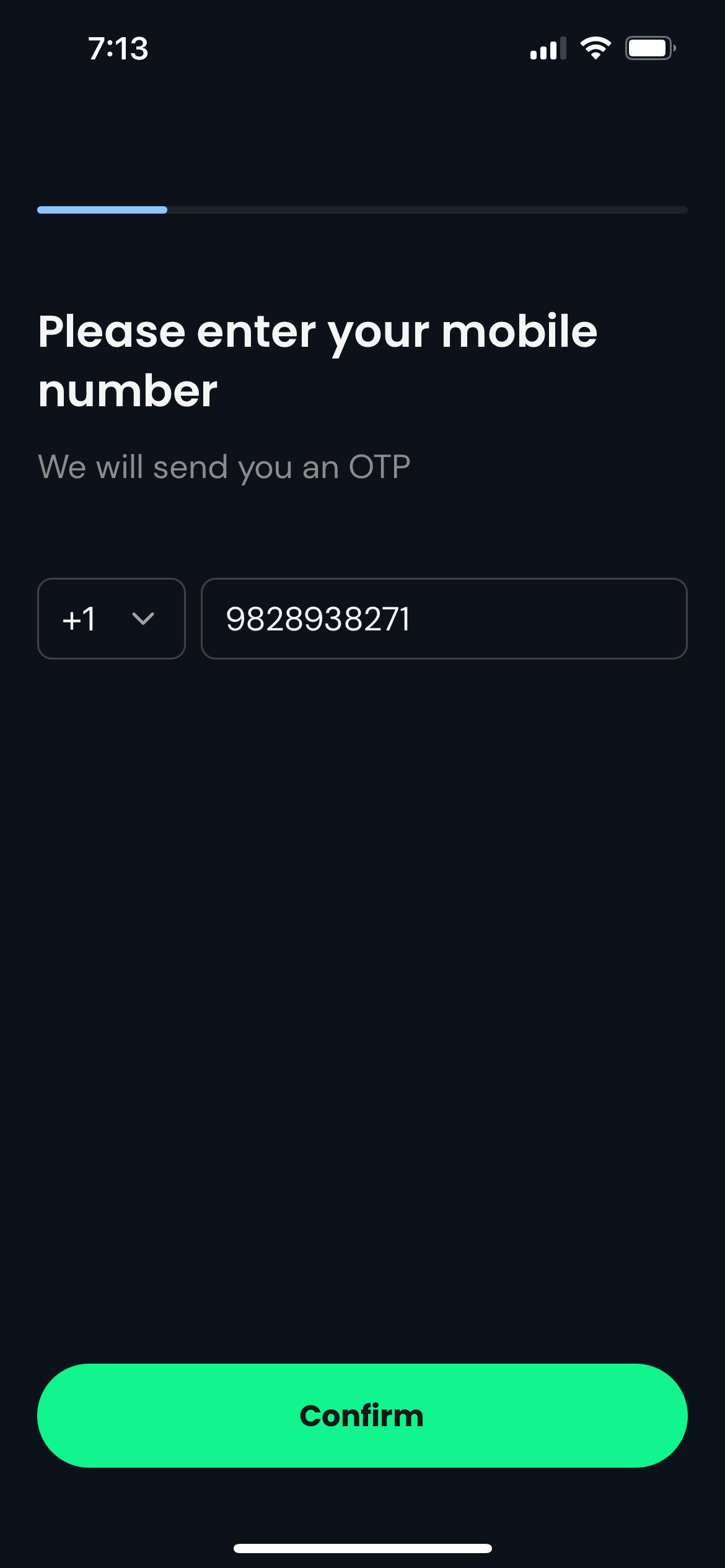 fitness app number input