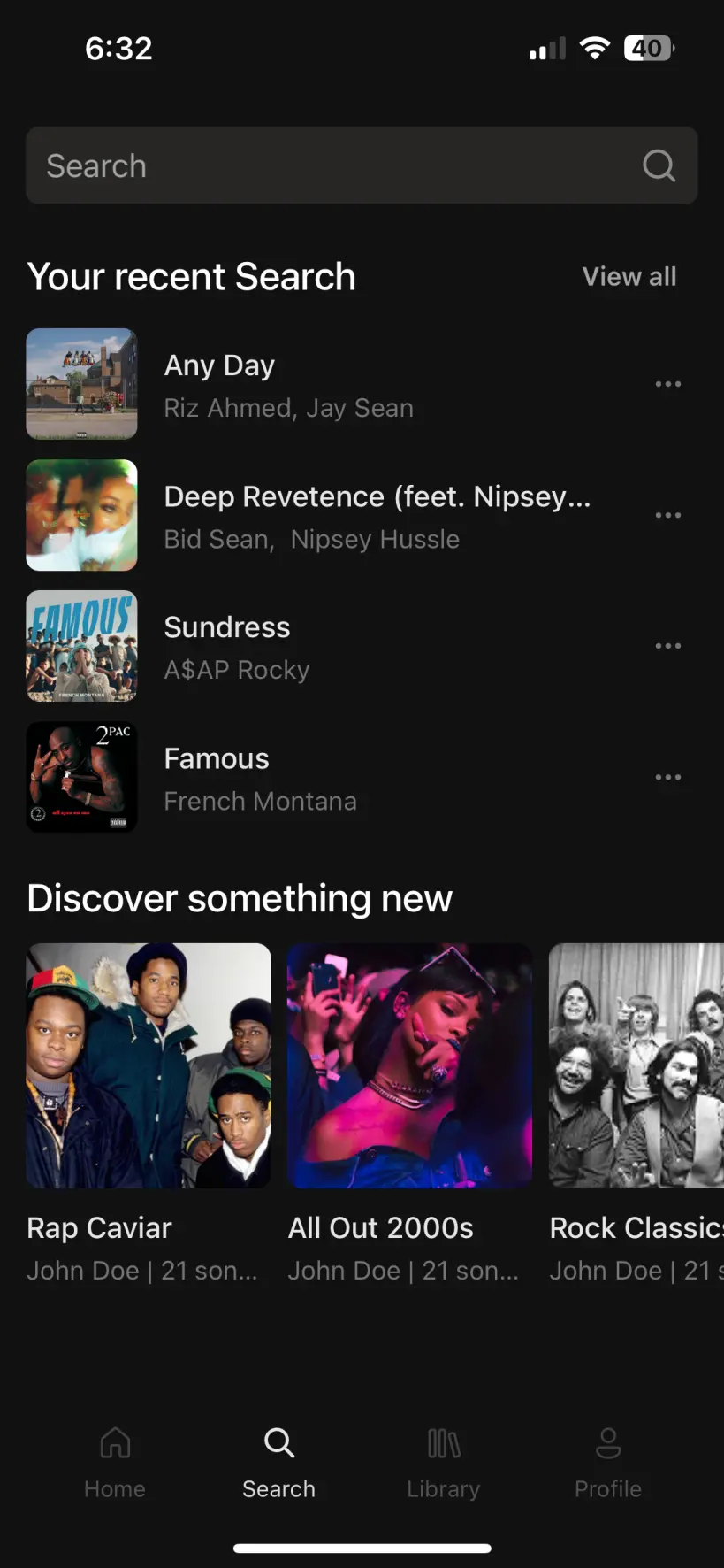 React Native Music App Search