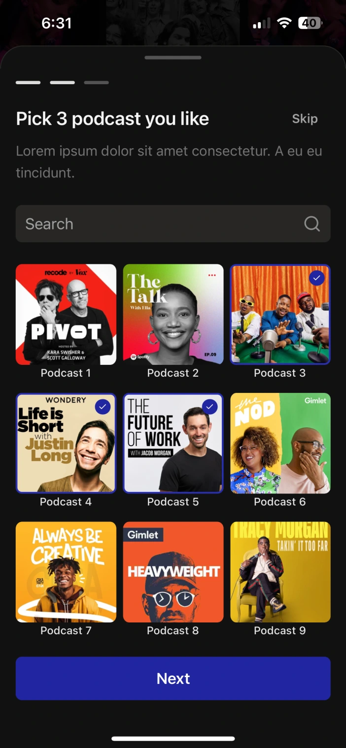 React Native Music App Podcast