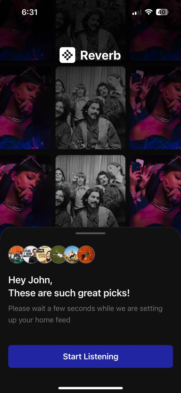 React Native Music App Start Listening
