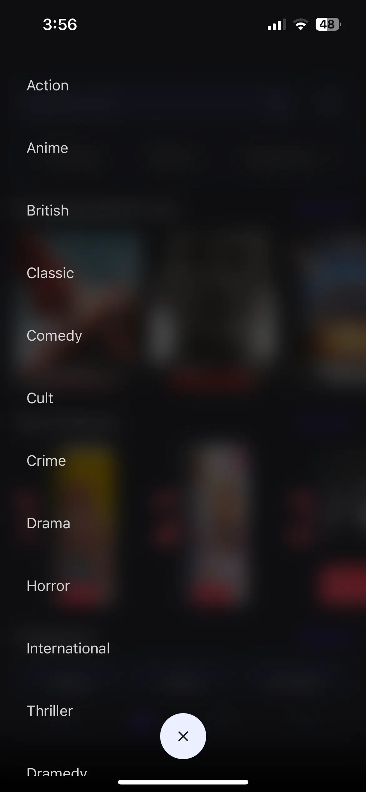 Video Streaming App Movies Filter