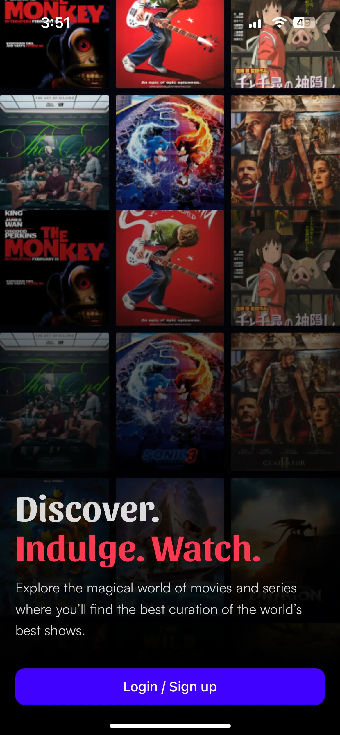 Video Streaming App Onboarding