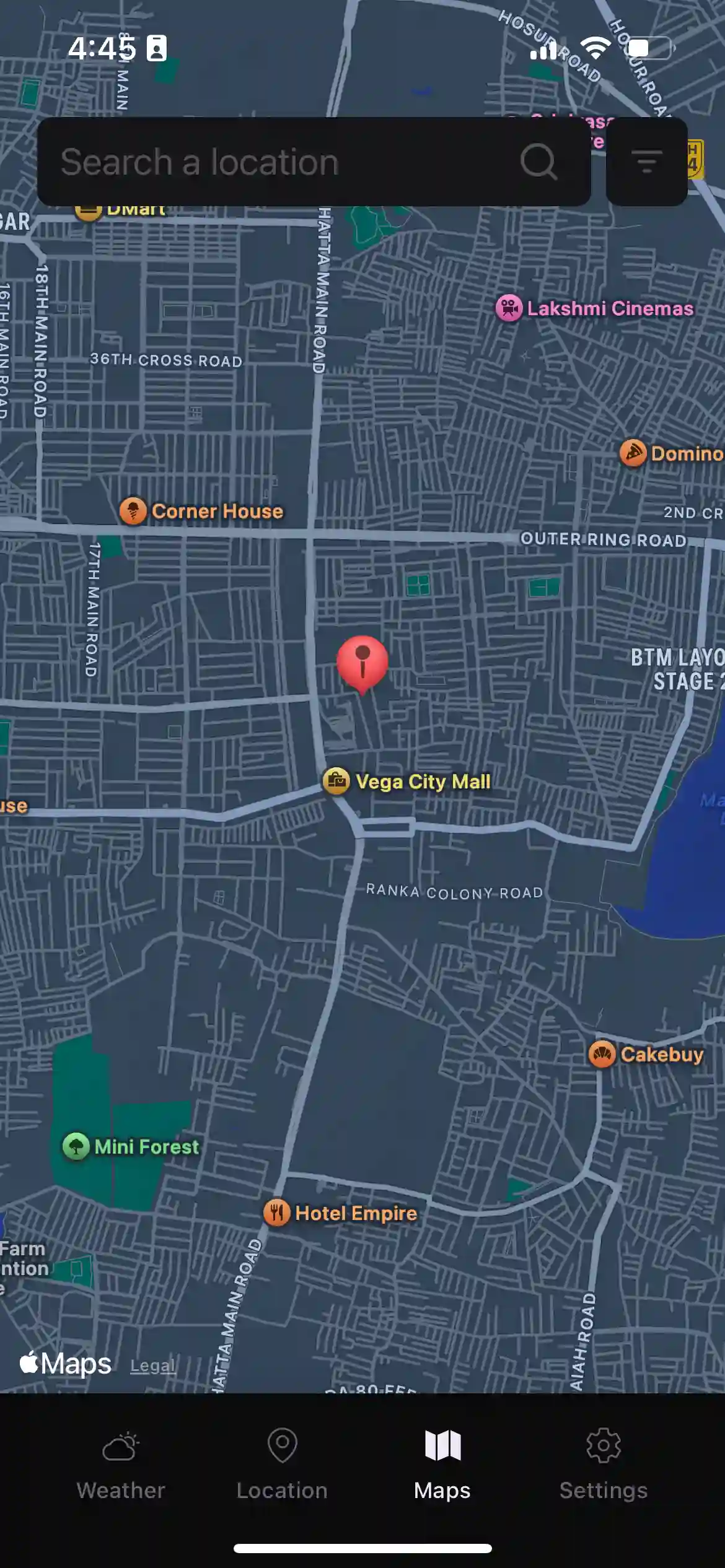 React Native Weather App Maps