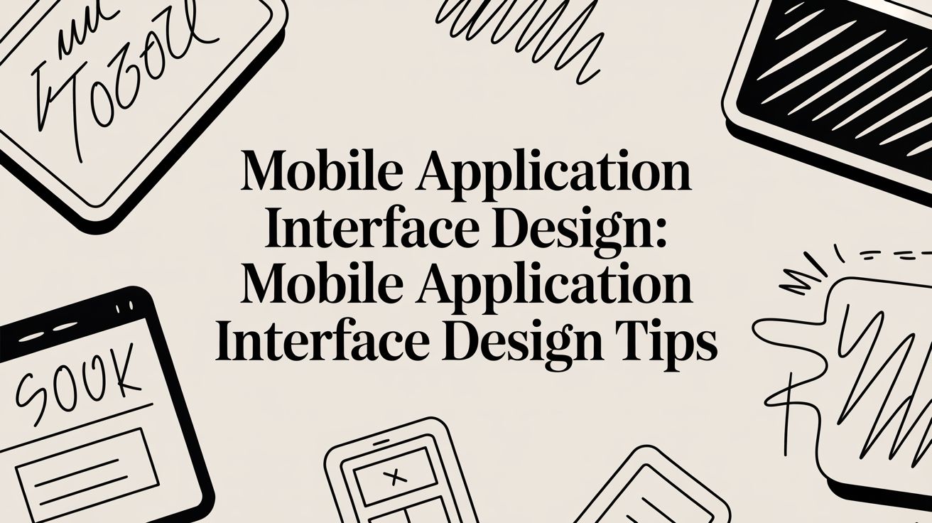 Mobile Application Interface Design: mobile application interface design tips