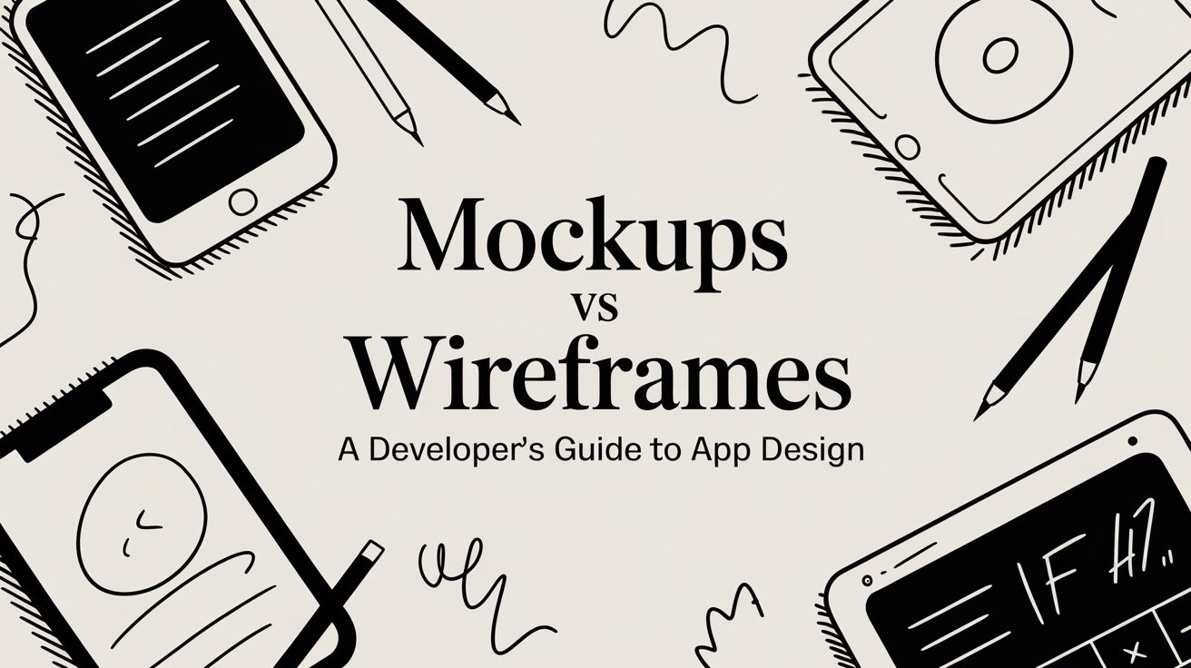 Mockups Vs Wireframes A Developer's Guide to App Design